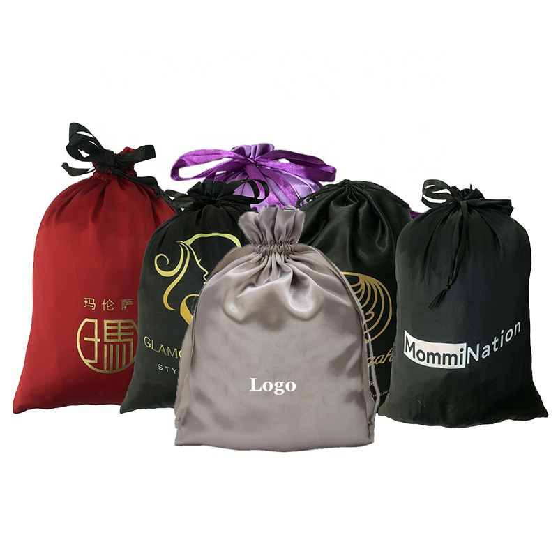 Silk drawstring bag