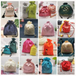 Silk drawstring bag