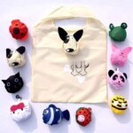 Creative cartoon dog eco-friendly shopping bag can be folded