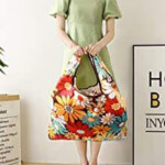 New large cloth square bag waterproof portable environmental protection folding shopping bag