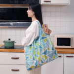 New large cloth square bag waterproof portable environmental protection folding shopping bag