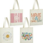 Cotton Canvas Tote Bag with Inside Zipper Pocket- TG125