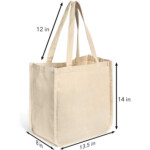 Jumbo Size Heavy Canvas Wide Shopper Tote Bag-TG130