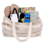 Jumbo Size Heavy Canvas Wide Shopper Tote Bag-TG130